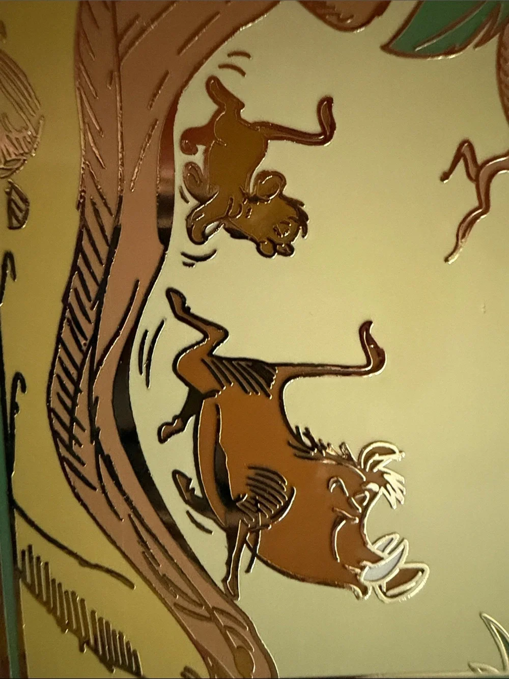 LIMITED EDITION!! Disney Yellow Simba & Pumbaa Metal Wall Art Pin!!